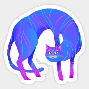 Psychedelic Crypto Cat Sticker